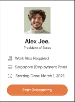 Onboard the employee