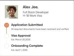 Complete visa and add to payroll